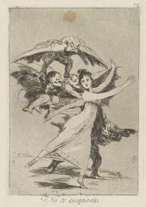 Não te escapr?s. (Você não escapará.), pl. 72 da série Los caprichos de Francisco de Goya