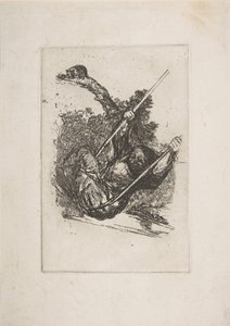 Mulher velha em um balanço Mulher velha swinging.nd de Francisco de Goya