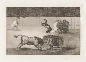 Otra locura suya en la misma plaza (Outra Loucura sua no Mesmo Anel), Placa 19 de La tauromaquia de Francisco de Goya