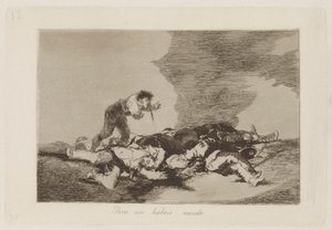 Para eso habeis nacido (Foi para isto que nasceu), pl. 12 da série Los desastres de la guerra (Os Desastres da Guerra) de Francisco de Goya
