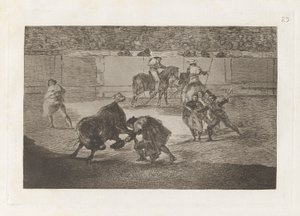 Pepe Illo fazendo o corte ao touro (Pepe Illo Fazendo a Passagem do de Francisco de Goya