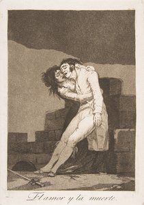 Ilustração 10 de Los Caprichos: Amor e morte Amor e morte, 1799. de Francisco de Goya