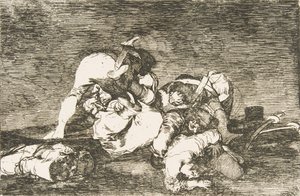 Ilustração 10 dos Desastres da Guerra Los Disastres de la Guerra: Nem eles. Tampoc ..., 1810. de Francisco de Goya