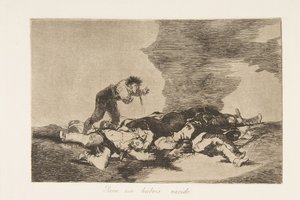 Ilustração 12 dos Desastres de Guerra Los Desastres de la Guerra: This ..., 1810 publicou 1863. de Francisco de Goya