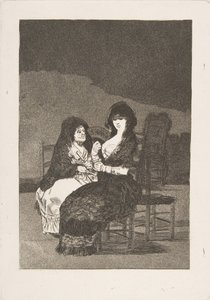Ilustração 15 de Los Caprichos: Pretty Advice Beautiful conselho, 1799. de Francisco de Goya