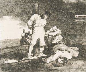 Ilustração 15 de Os Desastres da Guerra Los Desastres de la Guerra: E não há ajuda ..., 1810. de Francisco de Goya