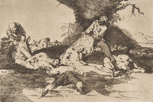 Ilustração 16 dos Desastres de Guerra Los Desastres de La Guerra: They ..., 1810 publicou 1863. de Francisco de Goya