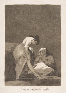 Placa 17 de Los Caprichos: É bem esticada Bem puxada, 1799. de Francisco de Goya