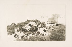 Ilustração 22 dos Desastres da Guerra Desastres da Guerra: Pior ainda. Tanto e ..., 1810. de Francisco de Goya