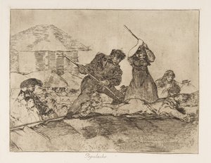 Placa 28 de Desastres da guerra Desastres da guerra: Rabbl ..., 1810 publicado em 1863. de Francisco de Goya