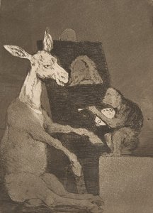 Ilustração 41 de Los Caprichos: nem mais nem menos Ni mas ni menos., 1799. de Francisco de Goya