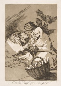 Ilustração 45 de Los Caprichos: Há muito para sugar muito para sugar, 1799. de Francisco de Goya