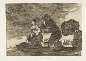 Ilustração 45 dos Desastres de Guerra Los Desastres de la Guerra: E t ..., 1810 publicado 1863. de Francisco de Goya