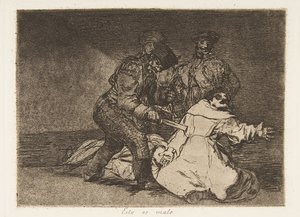 Ilustração 46 de Desastres de guerra Los Desastres de la Guerra: This ..., 1810 publicado 1863. de Francisco de Goya