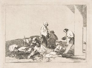 Ilustração 58 de Os Desastres da Guerra Los Desastres de la Guerra: Não adianta chorar ..., 1811-12. de Francisco de Goya