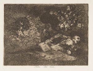 Ilustração 69 dos Desastres de Guerra Los Desastres de la Guerra: Not ..., 1810-20, publicada em 1863. de Francisco de Goya