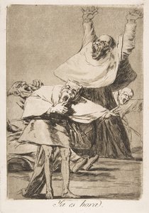 Ilustração 80 de Los Caprichos: Está na hora Ya es hora., 1799. de Francisco de Goya