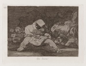 Que loucura! (Que loucura!), Placa 68 de Os Desastres da Guerra de Francisco de Goya