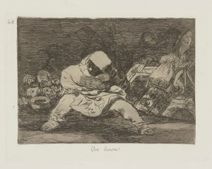 Que loucura! (Que loucura!), pl. 68 da série Os Desastres da Guerra de Francisco de Goya