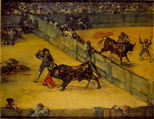 Cena em uma tourada: Divisão de lugar, século XIX de Francisco de Goya