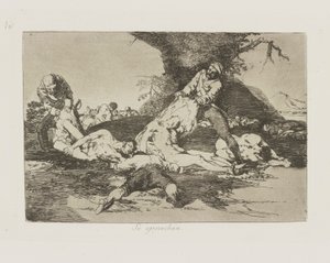 Veja aprovechan. (Eles Fazem Uso Deles.), pl. 16 da série Los desastres de la guerra (Os Desastres da Guerra) de Francisco de Goya