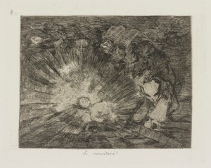 Si resucitar?? (Será que ela ressuscitará novamente?), pl. 80 da série Los desastres de la guerra (Os Desastres da Guerra) de Francisco de Goya