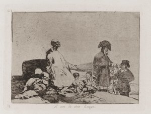 Si son de otro linage (Talvez sejam de Outra Raça), Placa 61 de Los desastres de la guerra (Os Desastres da Guerra) de Francisco de Goya