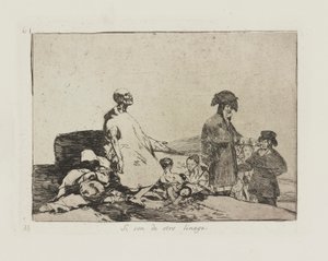 Se eles são de outra linhagem. (Talvez sejam de outra raça.), pl. 61 da série Os Desastres da Guerra de Francisco de Goya
