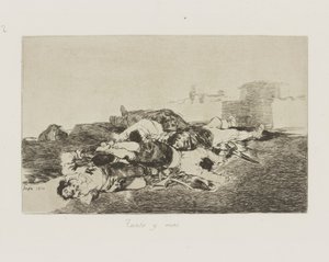 Tanto e mais. (Pior ainda.), pl. 22 da série Os Desastres da Guerra de Francisco de Goya