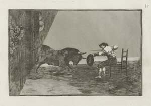 Temeridad de Martincho en la plaza de Zaragoza (A Ousadia de Martincho no Anel de Saragoça), Placa 18 de La tauromaquia de Francisco de Goya