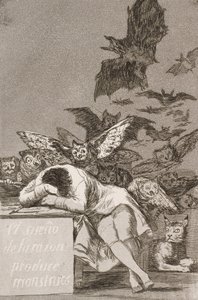 O sono da razão produz monstros (n. 43), de Los Caprichos de Francisco de Goya