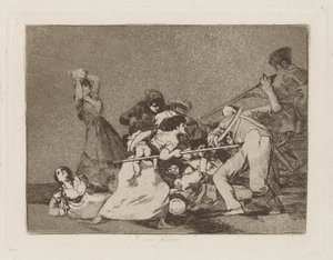 Y son fieras (And They Are Like Wild Beasts), pl. 5 da série Los desastres de la guerra (The Disasters of War) de Francisco de Goya