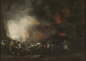 Incêndio hospitalar, c. 1810. de Francisco Goya de