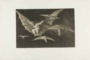 A Way of Flying, from Disparates, publicado como placa 13 em Los Proverbios (Provérbios) de Francisco Jose de Goya y Lucientes