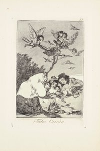 Todos cairão (Todos Caeràn) Placa 19 de: Los Caprichos de Francisco Jose de Goya y Lucientes