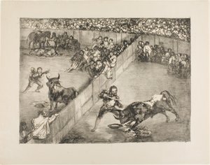 Tourada em um ringue dividido, de The Bulls of Bordeaux de Francisco Jose de Goya y Lucientes