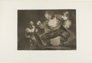 Dancing Giant, de Disparates, publicado como placa 4 em Los Proverbios de Francisco Jose de Goya y Lucientes