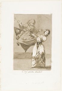 Não grites, estúpido, prato 74 de Los Caprichos de Francisco Jose de Goya y Lucientes