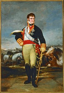 Fernando VII, rei de Espanha, num acampamento de cavalaria ... (pintura sobre tela) de Francisco Jose de Goya y Lucientes