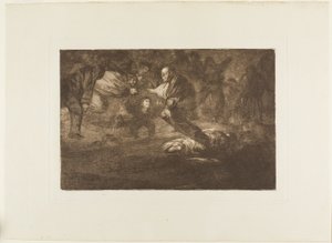 Deus os cria e eles se unem, placa 18 de Los Proverbios de Francisco Jose de Goya y Lucientes