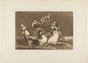 Mais pesado que um burro morto, placa 1 de Los Proverbios de Francisco Jose de Goya y Lucientes