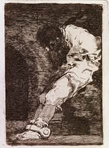 Se for um criminoso ele morre rapidamente (Aquatint, c.1810) de Francisco de Goya