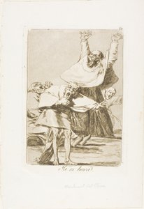 É hora, placa 80 de Los Caprichos de Francisco Jose de Goya y Lucientes