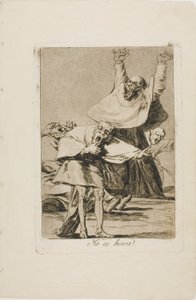 É hora, placa 80 de Los Caprichos de Francisco Jose de Goya y Lucientes