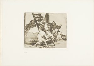É um passo difícil!, placa 14 de Os desastres da guerra de Francisco Jose de Goya y Lucientes
