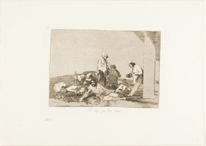 Não vale a pena gritar, placa 58 de Os Desastres da Guerra de Francisco Jose de Goya y Lucientes