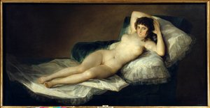 La maja desnuda (A maja nua), c. 1800 (óleo sobre tela)