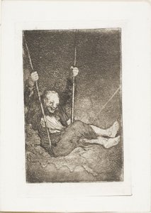 Velho em um balanço de Francisco Jose de Goya y Lucientes