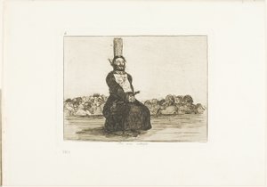 Por causa de uma faca, placa 34 de The Disasters of War de Francisco Jose de Goya y Lucientes