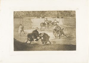 Pepe Illo fazendo o passe do "recorte", placa 29 de A Arte de Tourear de Francisco Jose de Goya y Lucientes